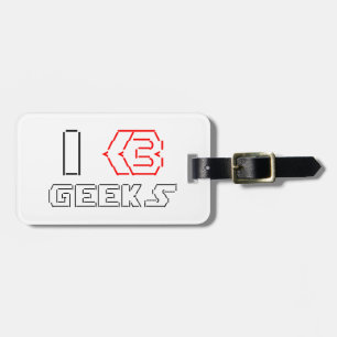 Étiquette À Bagage I Heart Geek ASCII ART