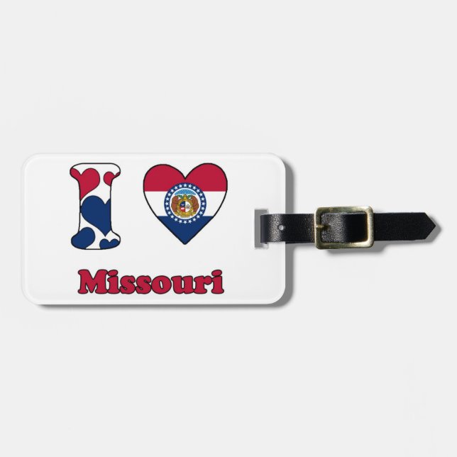 Étiquette À Bagage I love Missouri (Devant horizontal)