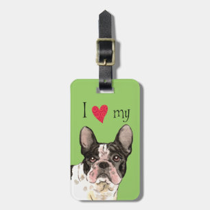 Étiquette À Bagage I Love my French bulldog