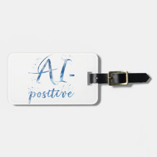Étiquette À Bagage IA-Positive Text Art