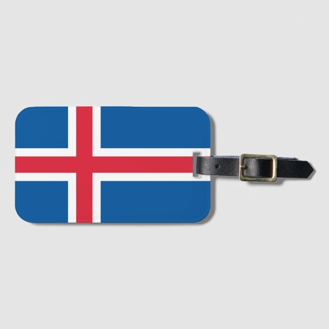 Étiquette À Bagage Iceland volait Luggage (Devant Horizontal)