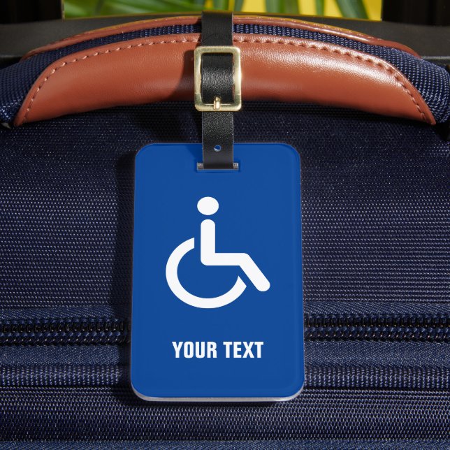 Étiquette À Bagage Icône handicapés en fauteuil roulant voyage person (Insitu Rectoal 2)