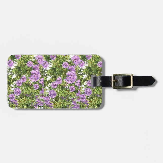 Étiquette À Bagage ID facile de floraison pourpre (Devant horizontal)