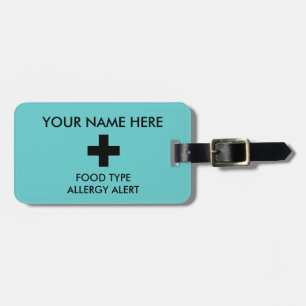 Étiquette À Bagage Identification et I.C.E. Tag d'allergie