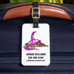 Étiquette À Bagage Iguanodon Montre Sa Beauté Naturelle.