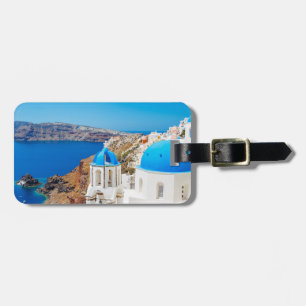 Étiquette À Bagage Île de Santorini - caldeira, Grèce