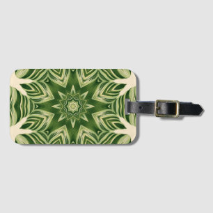 Étiquette À Bagage île verdure estivale abstraits feuilles tropicaux