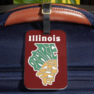 Étiquette À Bagage Illinois Pseudo Word Art