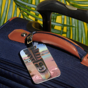 Étiquette À Bagage Illusions Tiki