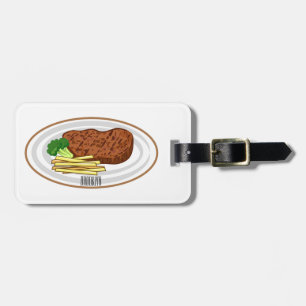 Étiquette À Bagage Illustration de dessin de steak