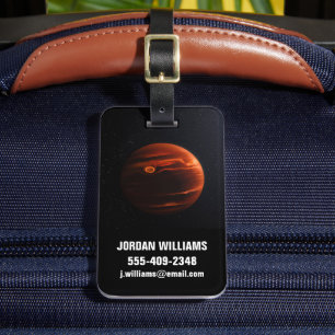 Étiquette À Bagage Illustration De Exoplanet Vhs 1256 B Et Ses Étoile