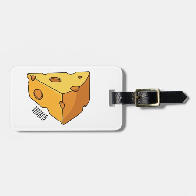 Étiquette À Bagage Illustration de fromage (Devant horizontal)