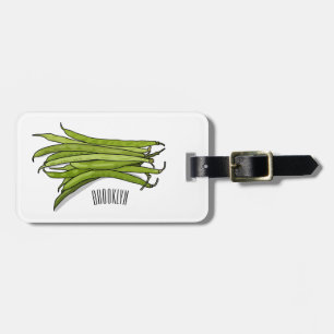 Étiquette À Bagage Illustration de haricots verts