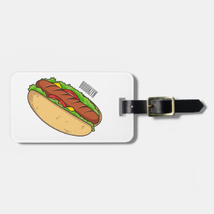 Étiquette À Bagage Illustration de Hot dog