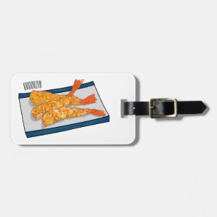 Étiquette À Bagage Illustration de la tempura crevette