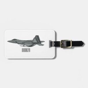 Étiquette À Bagage Illustration de l'avion de chasse