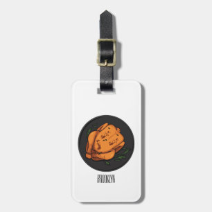 Étiquette À Bagage Illustration de poulet rôti