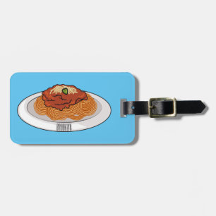 Étiquette À Bagage Illustration de Spaghetti