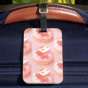Étiquette À Bagage Illustration de tarte aux fraises