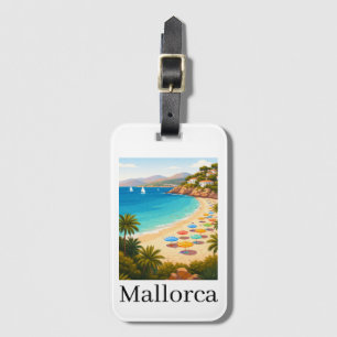 Étiquette À Bagage Illustration de voyage vintage sur la plage de Maj