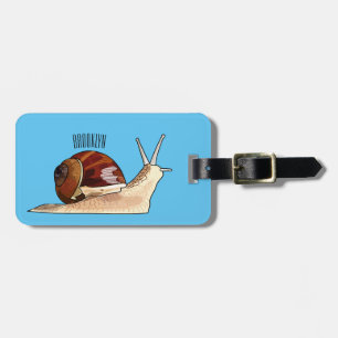 Étiquette À Bagage Illustration d'escargot