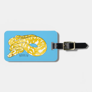 Étiquette À Bagage Illustration du serpent python birman