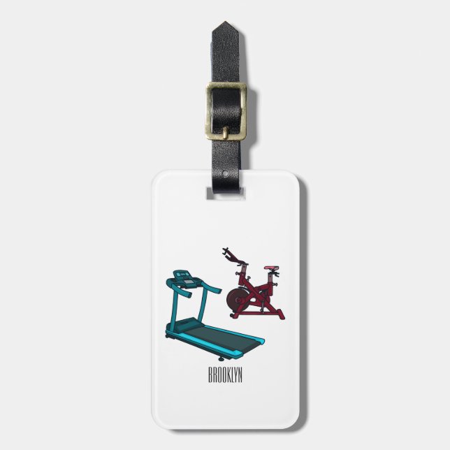 Étiquette À Bagage Illustration du tapis roulant et de la bande dessi (Devant Vertical)