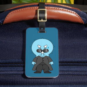 Étiquette À Bagage Illustration D'Une Matrice Tricératops.