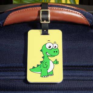 Étiquette À Bagage Illustration Mignonne Du Tyrannosaurus Rex. 2