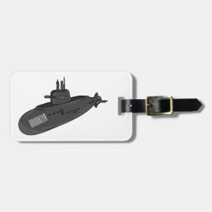 Étiquette À Bagage Illustration sous-marine