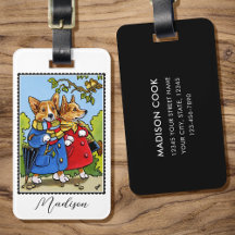 Illustration Whimsical Corgi Chien Personnalisé