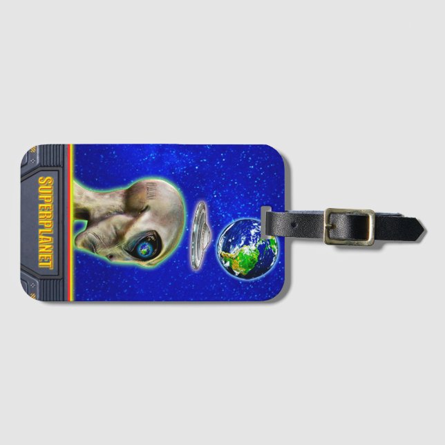 Étiquette À Bagage ILS SONT DÉJÀ ICI - SUPERPLANET design collection (Devant Horizontal)