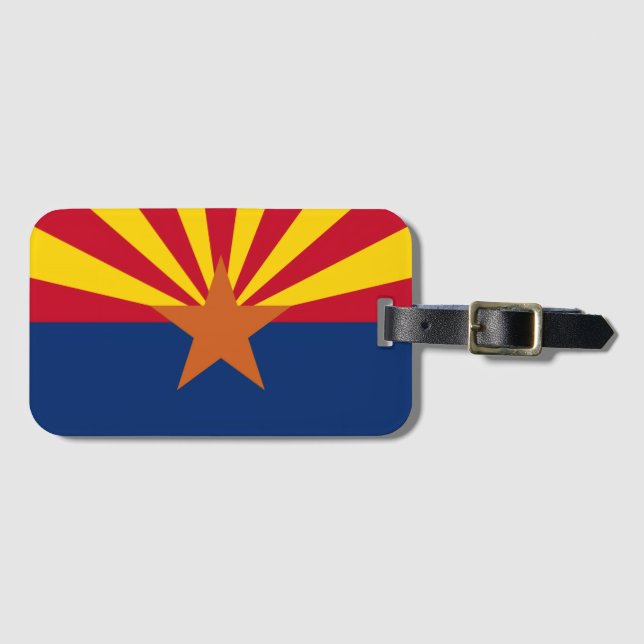 Étiquette À Bagage Image du drapeau de l'État de l'Arizona (Devant Horizontal)
