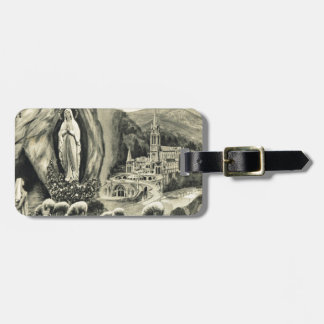 Étiquette À Bagage Image vintage Lourdes, de reproduction pèlerinage
