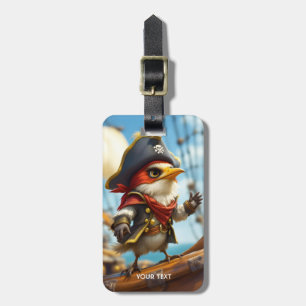Étiquette À Bagage Imaginaire mignon oiseau capitaine Pirate