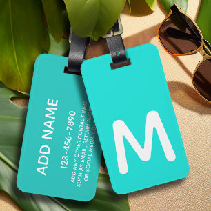 Étiquette À Bagage Immense monogramme sur Arrière - plan lumineux PEU