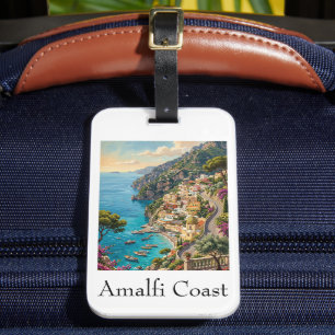 Étiquette À Bagage Impression d'art de voyage rétro Amalfi Coast Ital
