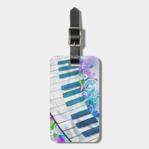 Étiquette À Bagage Impressionnant effet de lumière de piano circulair