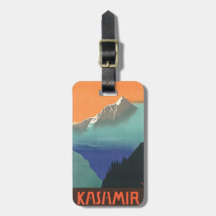 Étiquette À Bagage Inde (Cachemire) Affiche de voyage étiquette de ba