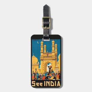 Étiquette À Bagage India Travel Poster étiquette de bagage personnali
