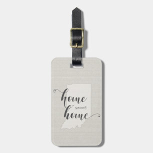 Étiquette À Bagage Indiana - Home Sweet Home burlap look