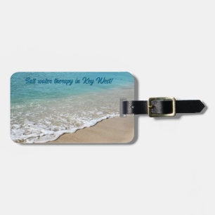 Étiquette À Bagage Indicateur de bagage de la scène de plage de Key W