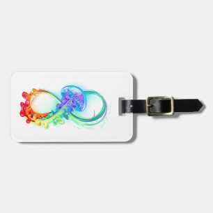 Étiquette À Bagage Infini avec méduse arc-en-ciel