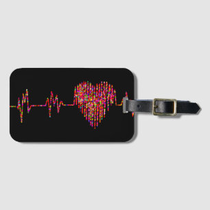 Étiquette À Bagage Infirmière de ligne EKG en soins cardiaques Dr rou