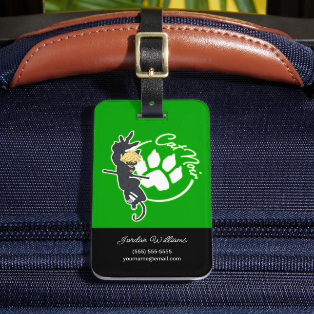 Étiquette À Bagage Insigne Cat Noir (Insitu Rectoal 2)