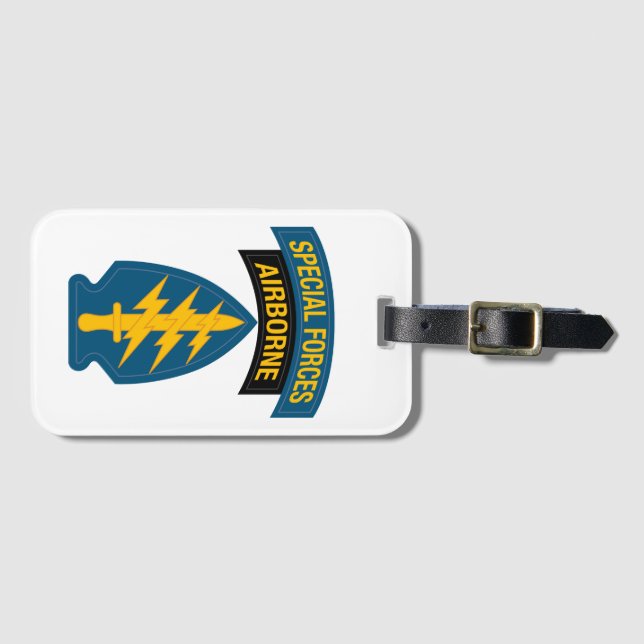 Étiquette À Bagage Insigne des forces spéciales - Onglet aéroporté (Devant Horizontal)