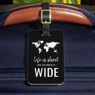 Étiquette À Bagage Inspirant   Citation de voyage sur la vie courte
