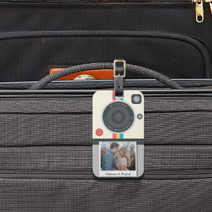 Étiquette À Bagage Instant Camera Couple Photo Anniversaire unique
