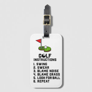 Étiquette À Bagage Instruction de golf Swing Sweer au trou du drapeau