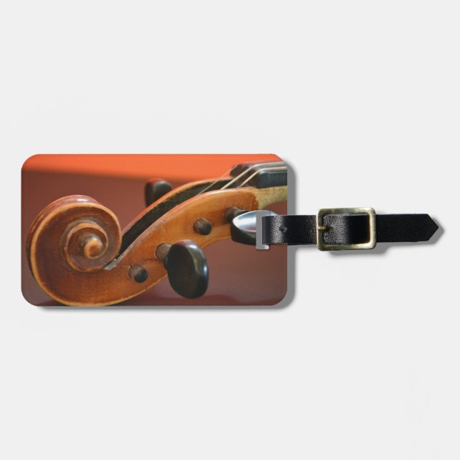 Étiquette À Bagage Instrument de musique ficelé classique de violon (Devant horizontal)